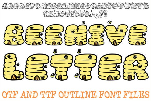 Beehive Letter: A Whimsical Display Font for Digital Creativity