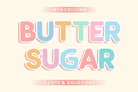 Butter Sugar Font for Handmade Creations and Playful Designs