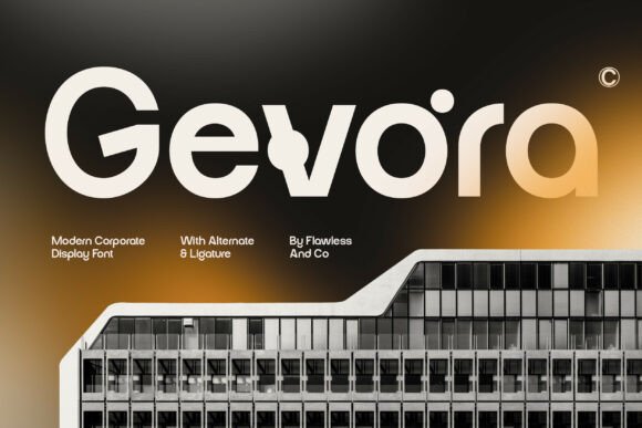 Gevora: A Modern Display Font for Creative Makers