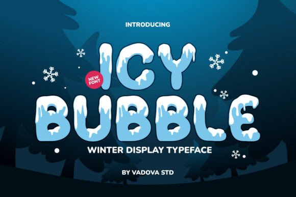 Icy Bubble: A Playful Winter Display Typeface for Holiday Campaigns