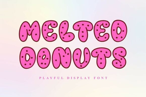 Melted Donuts Font for Playful Web Design