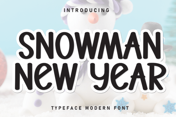 Snowman New Year Font for Festive Campaign Designs