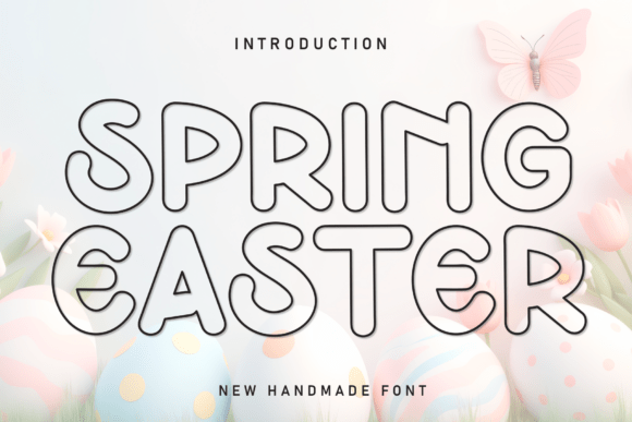 Spring Easter Font for Cozy Branding and Display Needs
